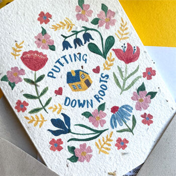 Putting Down Roots Plantable Moving Home Card, 4 of 8