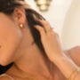 Gold Plated Chunky Minimal Half Hoops, thumbnail 5 of 6