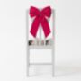 Sustainable Lrg Linen Stripe Bow Hanging Christmas Decoration, thumbnail 10 of 10