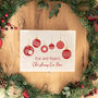 Personalised Red Baubles Christmas Eve Box, thumbnail 2 of 4