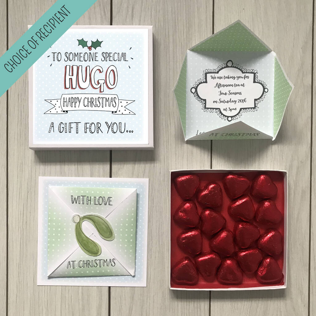 Letterbox Personalised Mistletoe Christmas Voucher, 1 of 7