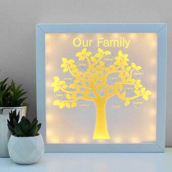 'Our Family' Personalised Family Tree Picture Light, 7 of 12