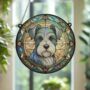 Schnauzer Stained Glass Effect Suncatcher, thumbnail 3 of 6