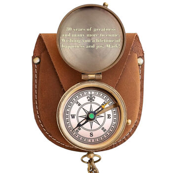 Personalised 30th Birthday Milestone Compass Gift, 4 of 12