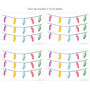 Vintage String Lights Fabric Wall Stickers, thumbnail 3 of 4