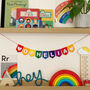 Rainbow Personalised Name Bunting Colourful Decoration, thumbnail 4 of 11