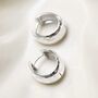 Sterling Silver Large Statement Huggies, thumbnail 7 of 10