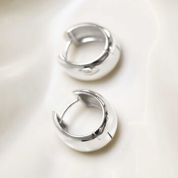 Sterling Silver Large Statement Huggies, 7 of 10