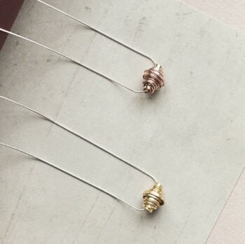 Coil Gold Plated Silver Drop Earrings, 4 of 5