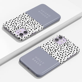 Personalised Purple Animal Pattern Phone Case, 5 of 6
