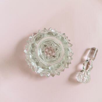 Vintage Rare Decorative Cut Glass Crystal Perfume Bottle ~ 31, 5 of 9