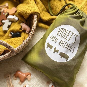 Personalised Farm Animals Toy Storage Bag, 3 of 4