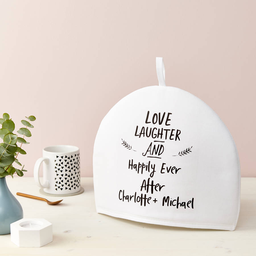 Personalised Love And Laughter Tea Cosy By Tillie Mint Loves