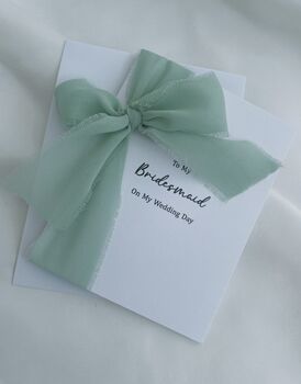 Bridesmaid Wedding Day Cards Maid Of Honour Thank You, 2 of 3