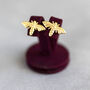 Gold Plated Bee Stud Earrings, thumbnail 1 of 4