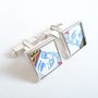 Playing Cards Silver Cufflinks, thumbnail 2 of 4