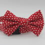 Red And White Hearts Dog Bow Tie, thumbnail 5 of 7