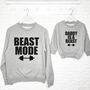 Beast Mode Father And Child Matching Sweatshirts, thumbnail 1 of 3
