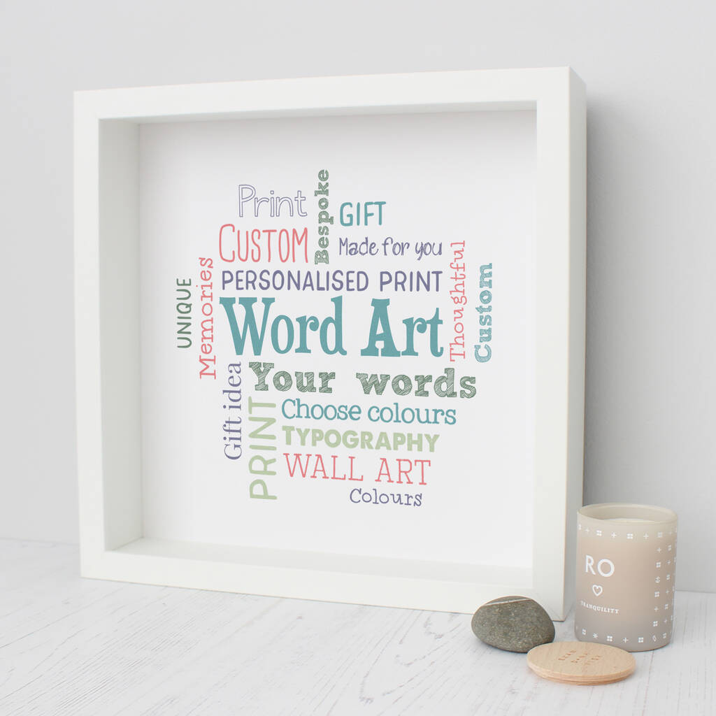 Personalised Word Art Cloud Print, 1 of 12