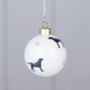 Christmas Labrador Bone China Bauble Decorations, thumbnail 1 of 3