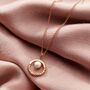 Mini Personalised Pearl And Circle Necklace, thumbnail 3 of 9