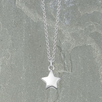 Solid Sterling Silver Star Necklace, 4 of 5