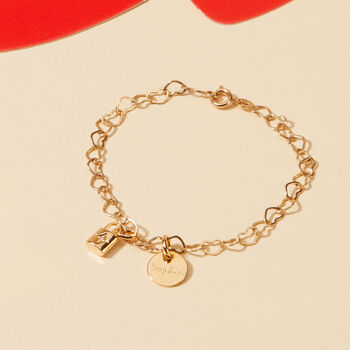Personalised Heart Chain Bracelet, 3 of 6