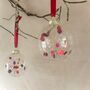 Set Of Six Red And Purple Christmas Baubles Tree Decoration Christmas Ornaments, thumbnail 2 of 7