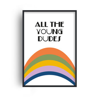 All The Young Dudes Nursery Retro Art Print, 2 of 4