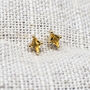 Citrine November Birthstone Diamond Shaped Earrings, thumbnail 1 of 4