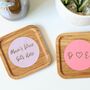 Personalised Solid Oak And Leather Coaster, thumbnail 6 of 11