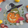 Pumpkin Toad Modern Cross Stitch Kit, thumbnail 1 of 5