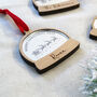 Personalised Snow Globe Style Christmas Bauble, thumbnail 3 of 5