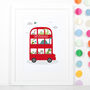 Dinosaur Bus Personalised Print For Children, thumbnail 4 of 6
