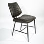 Corrine Vegan Leather Chair Grey Set Of Two, thumbnail 6 of 6