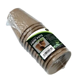 Biodegradable 8cm Round Fibre Pots – Pack Of12 – Free Standard Gift Wrap, 2 of 2
