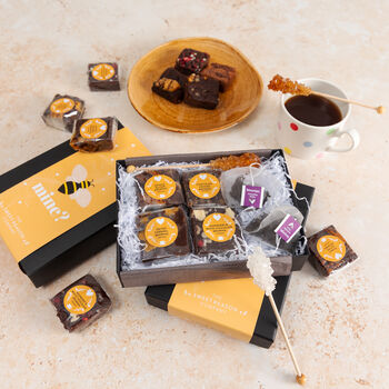 Bee Mine' Vegan Brownies Afternoon Tea For Two Gift Box, 2 of 2