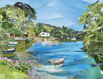 Port Navas, Cornwall Collage Art Print, 2 of 5