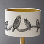 Owls Hand Gilded Lampshade, thumbnail 1 of 7