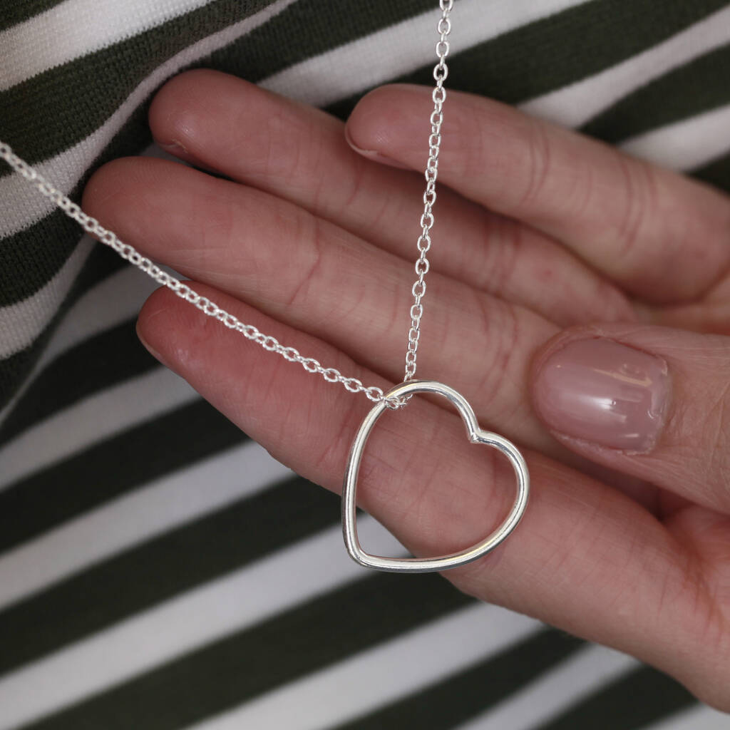 Sterling Silver Forever Heart Charm & 18 Chain