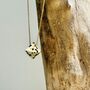 'The Octahedron' Dalmatian Jasper Gold Plated Necklace, thumbnail 2 of 5