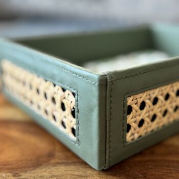 Vegan Leather Desk Caddy, Desk Organiser, 4 of 8