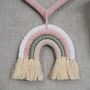 Rainbow Rose Pink Wooden Heart Beige Sage, thumbnail 8 of 9