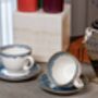 Blue Tea Cup With Saucer Porcelain, thumbnail 5 of 9