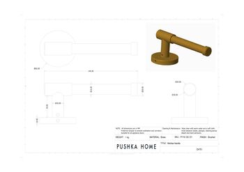 Solid Brass Gold And Silver Lever Door Handles, 4 of 4