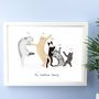 Personalised Cat Family Print, thumbnail 1 of 4
