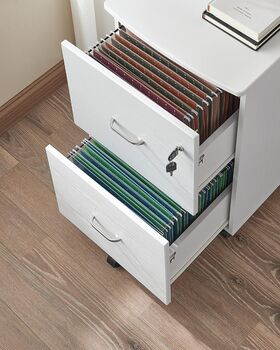 Locking File Cabinet Rolling Printer Stand, 4 of 8