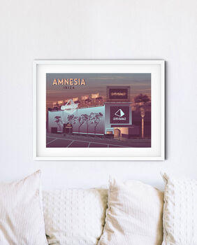 Amnesia Nightclub Ibiza Travel Poster Art Print, 3 of 8