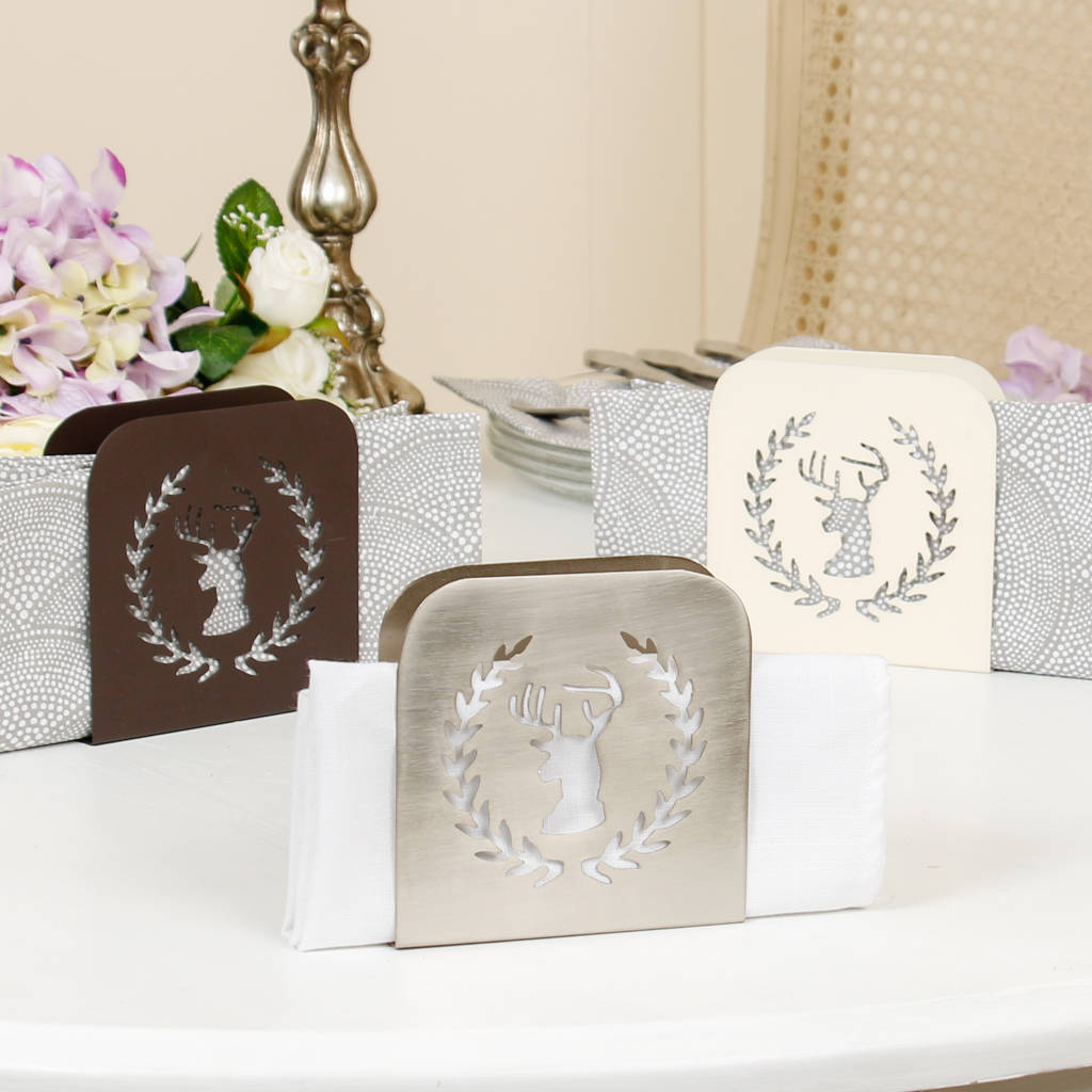 Woodland Stag Metal Napkin Holders By Dibor