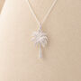 Personalised Sterling Silver Palm Tree Pendant Necklace, thumbnail 1 of 9